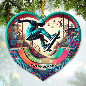 Custom Name Ornament, Skateboarding