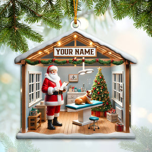 Pet Shop Santa Christmas Ornament, Personalized Ornament