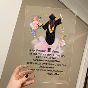 Congratulations On Graduating, Custom Appearance And Texts - Personalized Acrylic Plaque, Graduation Gift