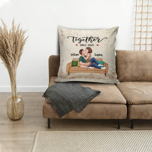 Together Since - Custom Appearance And Names - Personalized Pillow, Gift For Family, Couple Gift