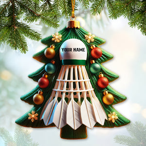 Custom Name Ornament, Badminton Christmas Tree