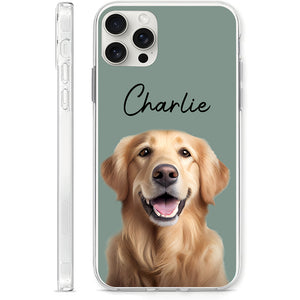 Custom Photo, Name And Background Color - Personalized Phone Case, Personalized Gift