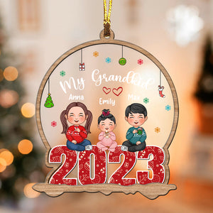 Christmas Kids  - Custom Appearances And Names, Personalized Acrylic Ornament - Gift For Christmas