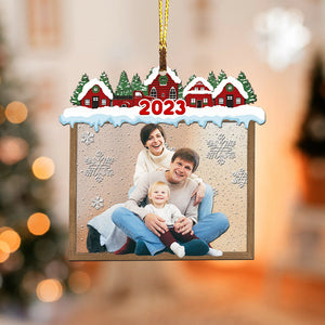 Christmas House Family - Custom Photo Christmas Gift - Personalized Acrylic Ornament