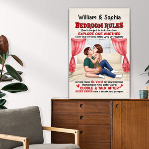 Couple Room Canvas, Bedroom Rules, Personalized Canvas, Gift For Family, Gift For Couple, Home Decor