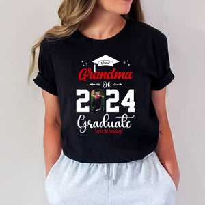 Proud Of Class 2024 Graduate, Custom Photo And Texts - Gift For Graduation - Personalized T-Shirt