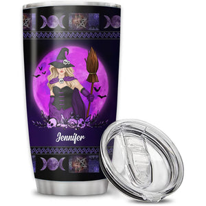 Personalized Witch Tumbler/Wine Tumbler - Gift Idea For Halloween/Witch Lovers - I'm The Crazy Witch