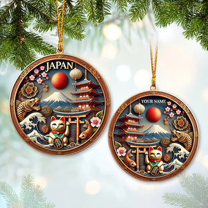 Custom Name Ornament, Japan Design