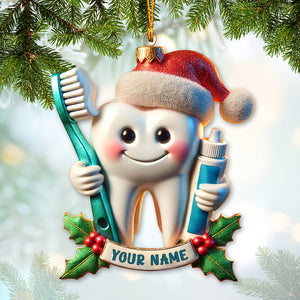 Custom Name Ornament, Dental Christmas