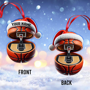 Basketball Court Christmas Ornament, Personalized Ornament