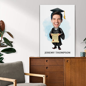 Congrats Graduation - Personalized Photo And Name Canvas - Graduation Gift