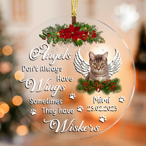 Angels Don't Always Have Wings - Custom Photo And Name, Personalized Acrylic Ornament - Gift For Christmas, Memorial Gift