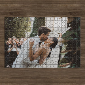 Custom Your Photo, Personalized Wooden Jigsaw Puzzles For Adults and Kids, Gift For Family, Gift For Couple, Wedding