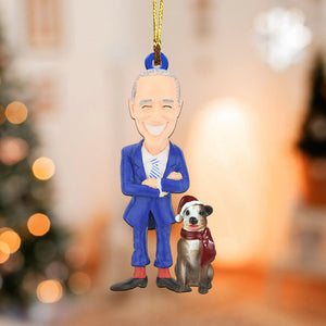 Joe Biden And Pet - Christmas Ornament - Gift For Christmas, Gift For Family Decor