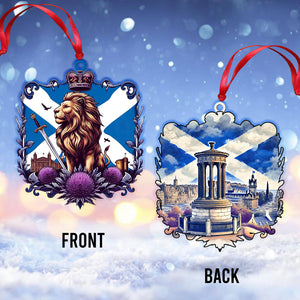 Scotland Flag And Lion Ornament