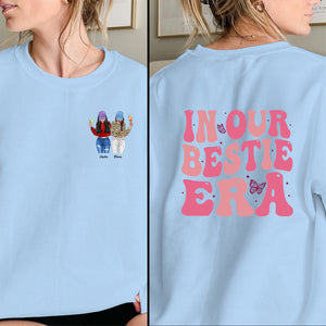 In Our Bestie Era Personalized Double Sided Sweatshirt - Gift For Girl Friendship