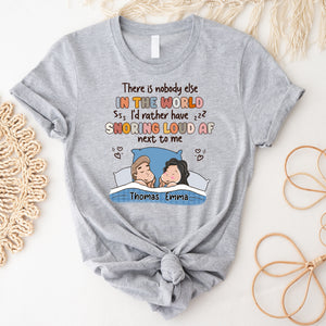 Together in Every Decibel: 'Snoring Soulmate' Personalized Couple's Tee - Gift For Couple, Family