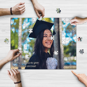 Custom Your Photo, Personalized Wooden Jigsaw Puzzles For Graduation, Graduation Gift