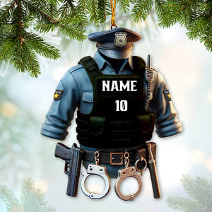 Custom Ornament, Police Symbol Ornament, Christmas Decor