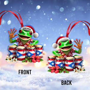 Christmas Puerto Rico Coqui Frog Home Decor Christmas Ornament, Personalized Ornament