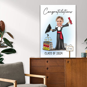 Congratulations Class Of 2024 - Personalized Canvas - Graduation Gift