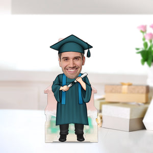 Graduate Standee, Custom Face Photo Funny Gift, Personalized Acrylic Wiggle Stand