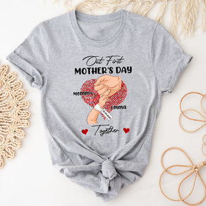 First Mother's Day Together, Happy Mother's Day, Custom Skin Color And Texts - Personalized Light Shirt