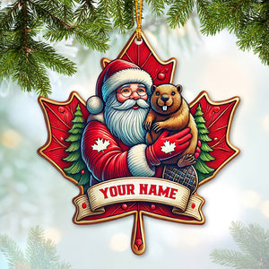 Custom Name Ornament, Canada Santa