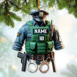 Custom Ornament, Police Symbol Ornament, Christmas Decor