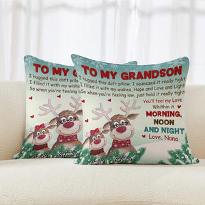 You'll Feel My Love Morning, Noon And Night - Personalized Pillow, Family Gift