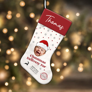 Christmas Special Delivery For - Personalized Christmas Socks Decoration - Custom Photo Gift, Christmas Gift