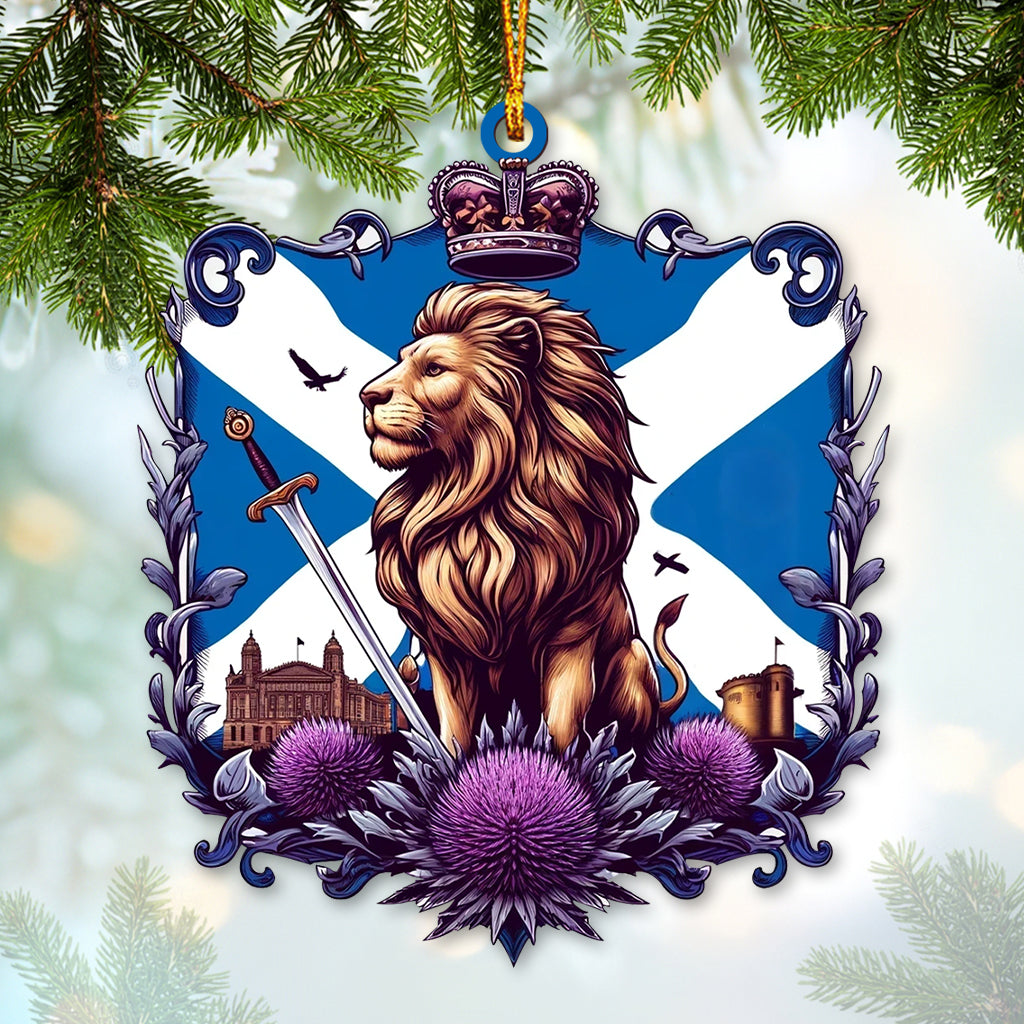 Scotland Flag And Lion Ornament