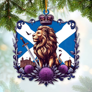 Scotland Flag And Lion Ornament