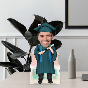 Graduate Standee, Custom Face Photo Funny Gift, Personalized Acrylic Wiggle Stand