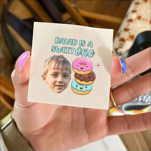 Happy Birthday Sweet One Party, Custom Face Photo And Texts Temporary Tattoo, Personalized Tattoo, Fake Tattoo