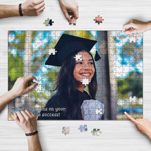 Custom Your Photo, Personalized Wooden Jigsaw Puzzles For Graduation, Graduation Gift