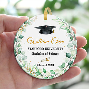 Graduation Gift, Congrats Class Of Graduation - Custom Texts Graduation - Personalized Ceramic Ornament