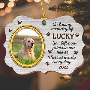 In Loving Memory Of Pet - Personalized Custom Shaped Wooden Ornament - Gift For Pet Lover