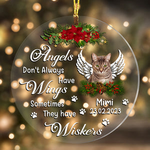 Angels Don't Always Have Wings - Custom Photo And Name, Personalized Acrylic Ornament - Gift For Christmas, Memorial Gift