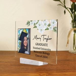 Congratulations Graduate, Custom Photos And Texts - Personalized Acrylic Plaque