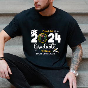 2024 Graduate, Custom Photo And Texts - Gift For Graduation - Personalized T-Shirt