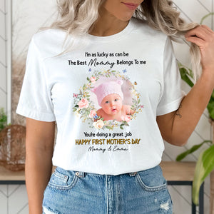 You Are Doing A Great Job, Happy Mother's Day, Custom Photo And Texts - Personalized Light Shirt