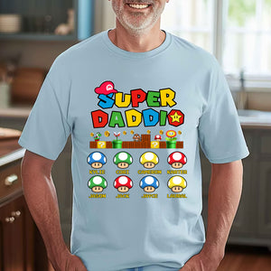 Super Daddio, Happy Father's Day, Custom Appearances And Texts - Personalized Light Shirt