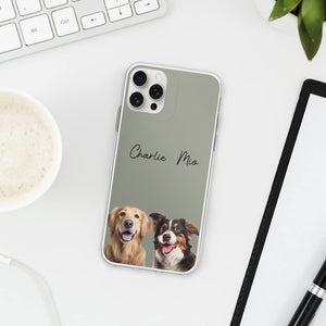 Custom Photo, Name And Background Color - Personalized Phone Case, Personalized Gift