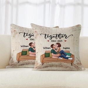 Together Since - Custom Appearance And Names - Personalized Pillow, Gift For Family, Couple Gift