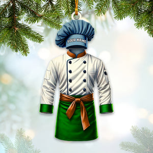 Chef Outfit Ornament, Personalized Ornament