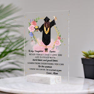 Congratulations On Graduating, Custom Appearance And Texts - Personalized Acrylic Plaque, Graduation Gift