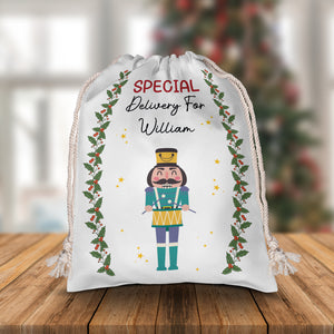 Special Delivery For Job Character- Personalized String Bag, Christmas Gift, Gift For Family