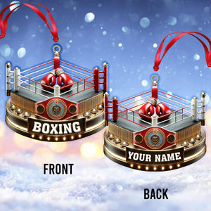 Custom Ornament, Boxing Ring Ornament, Christmas Decor