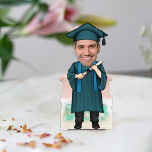 Graduate Standee, Custom Face Photo Funny Gift, Personalized Acrylic Wiggle Stand